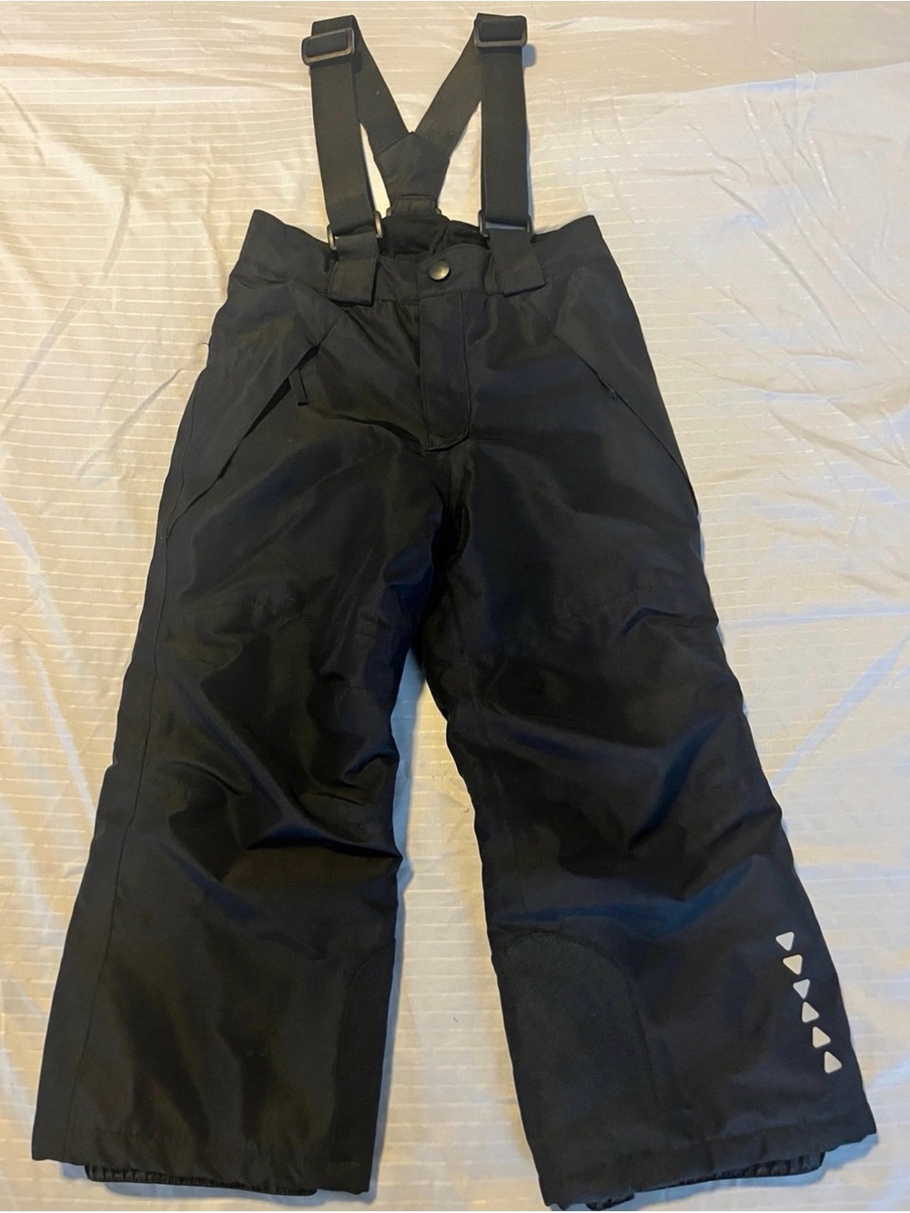 Boys Snow Suit Pants Bib  Black Size 2T-4T Adjustable straps Double Lined